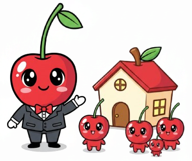 Cherry in business suit